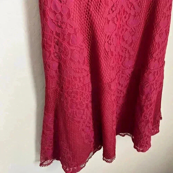 Adelyn Rae Red Lace Skater Dress Size Large - Picture 7 of 16